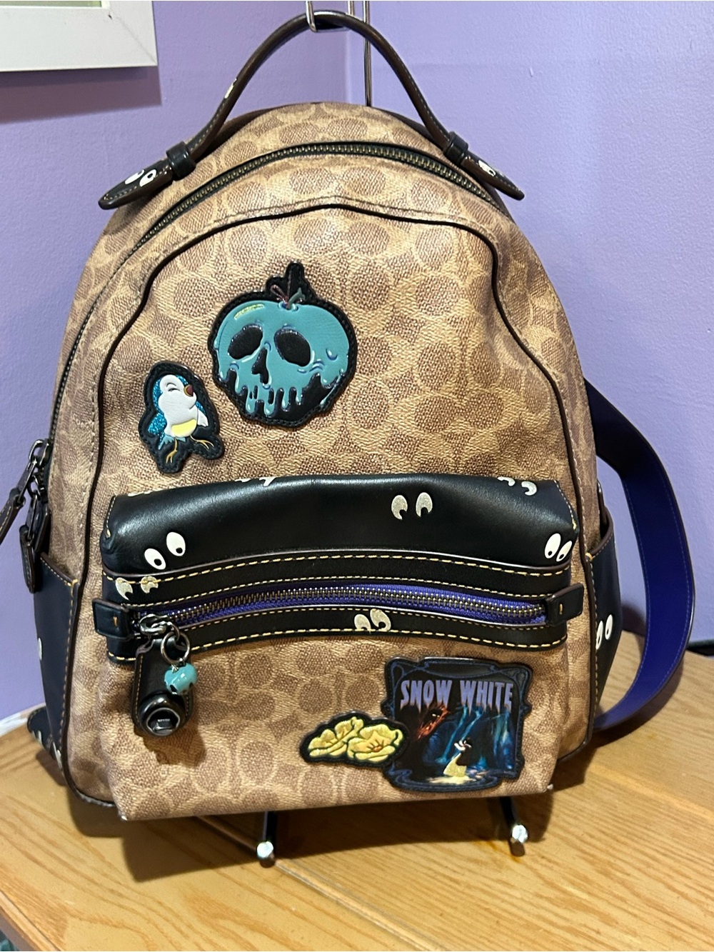 Coach Disney X Snow White Poison Apple Backpack Limited Edition Googly eyes